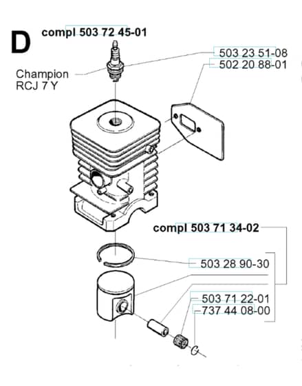 Husqvarna 225RJ - 1996-1997 - Cylinder Piston