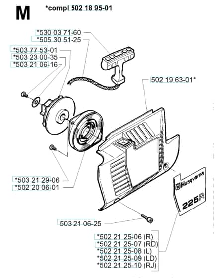 Husqvarna 225RJ - 1996-1997 - Starter