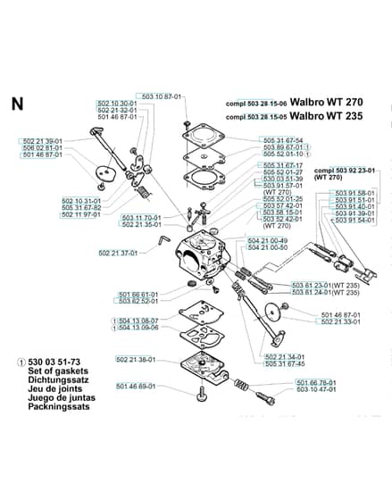 Husqvarna 225RJ - 1997-2000 - Carburetor Details