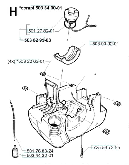 Husqvarna 225RJ - 1997-2000 - Crankcase