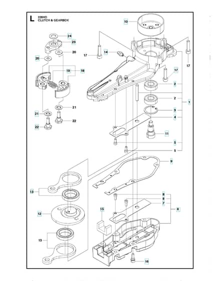 Husqvarna 226HD60S - Clutch & Oil Pump
