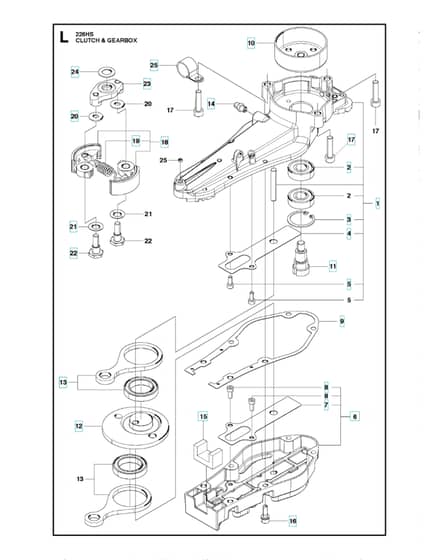 Husqvarna 226HS75S - Clutch