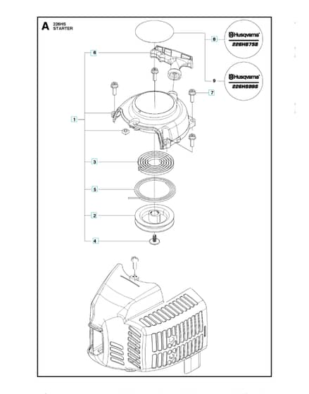 Husqvarna 226HS75S - Starter