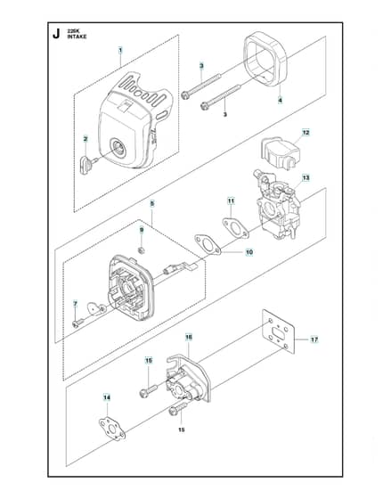 Husqvarna 226K - Carburetor & Air Filter