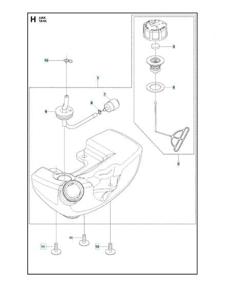 Husqvarna 226K - Fuel Tank