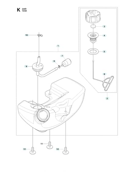 Husqvarna 226R - Fuel Tank