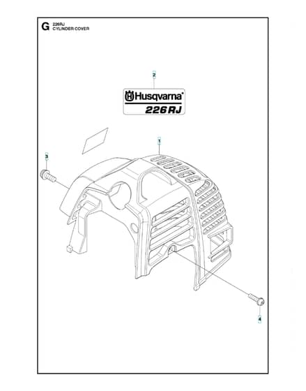 Husqvarna 226RJ - Cylinder Cover