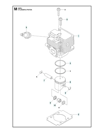 Husqvarna 226RJ - Cylinder Piston