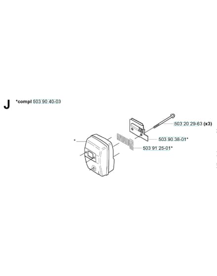 Husqvarna 227 L - Muffler