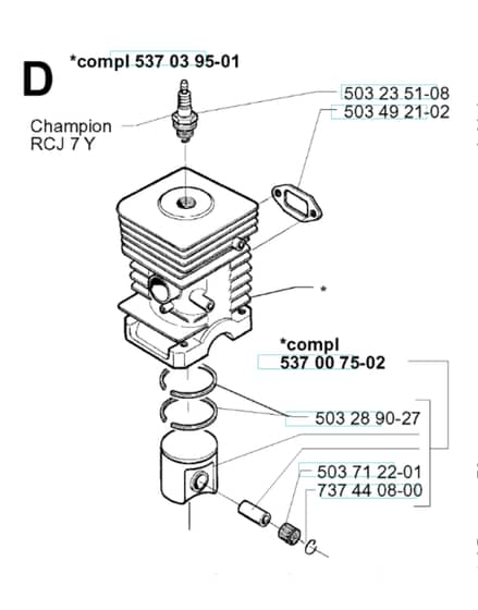 Husqvarna 227R - 1999-2000 - Cylinder Piston
