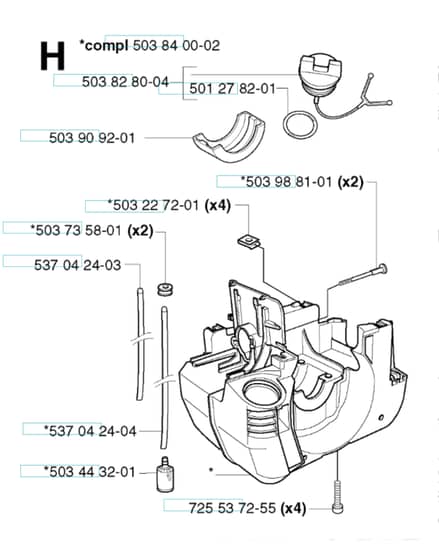 Husqvarna 227R - 2002-Current - Crankcase