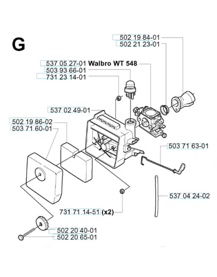 Husqvarna 227RD - 2000-Current - Carburetor & Air Filter