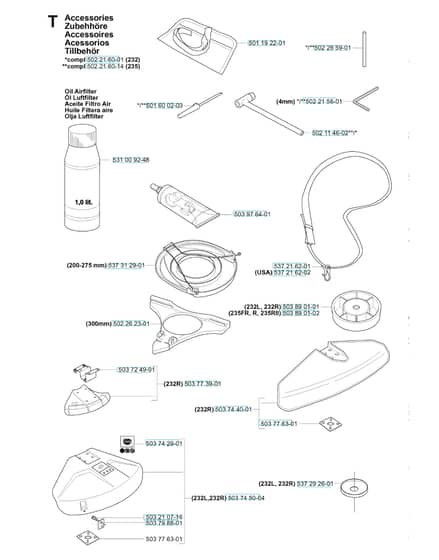 Husqvarna 232 L - Accessories