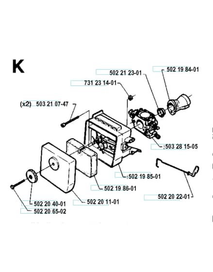 Husqvarna 232R - 1994-1995 - Carburetor & Air Filter