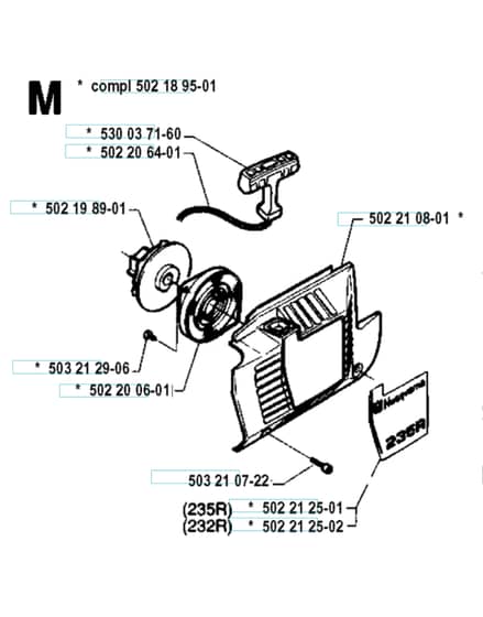 Husqvarna 232R - 1994-1995 - Starter