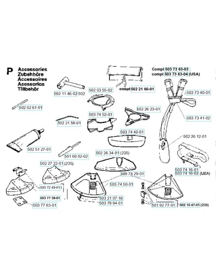 Husqvarna 232R - 1995-1997 - Accessories