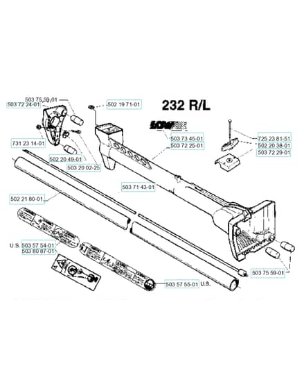 Husqvarna 232R - 1995-1997 - Shaft 2