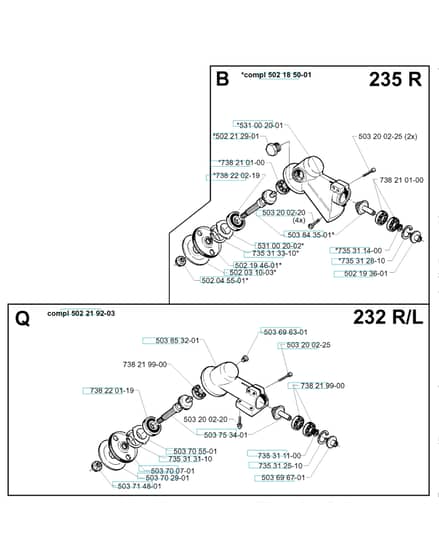 Husqvarna 232R - 1997-1998 - Bevel Gear