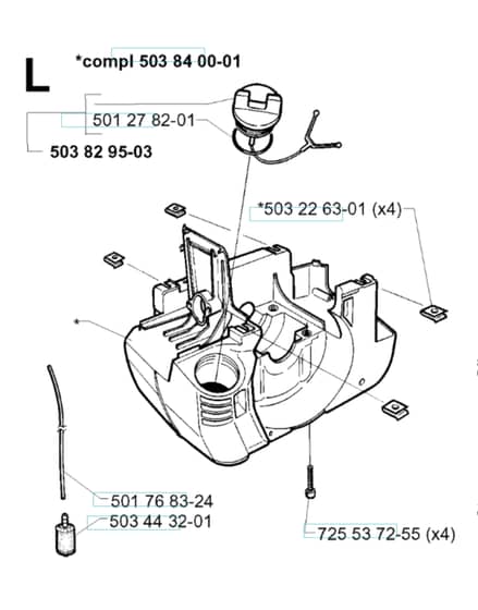 Husqvarna 232R - 1997-1998 - Crankcase