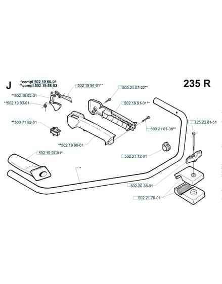 Husqvarna 232R - 1998-2000 - Handle & Controls