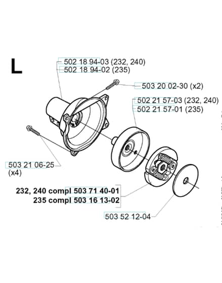 Husqvarna 232R - 2000-2002 - Clutch