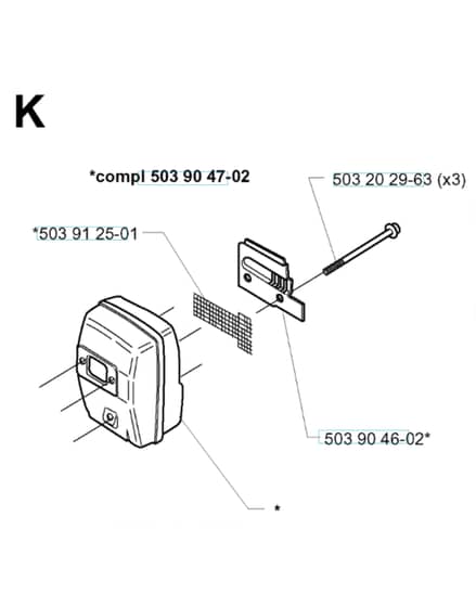 Husqvarna 232R - 2000-2002 - Muffler