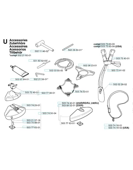 Husqvarna 232R - 2002-2006 - Accessories