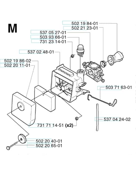 Husqvarna 232R - 2002-2006 - Carburetor & Air Filter