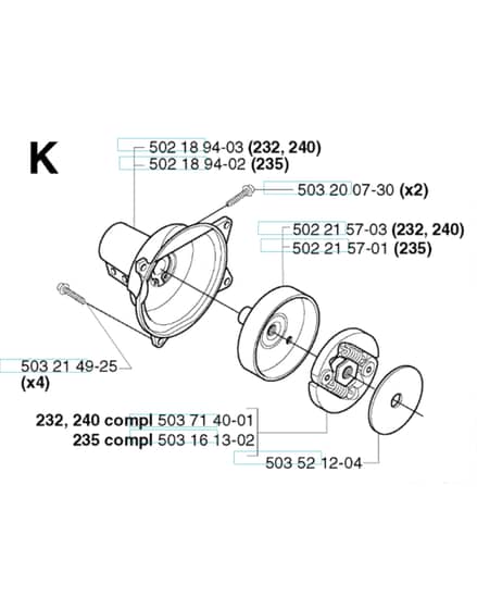 Husqvarna 232R - 2002-2006 - Clutch