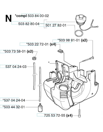 Husqvarna 232R - 2002-2006 - Crankcase