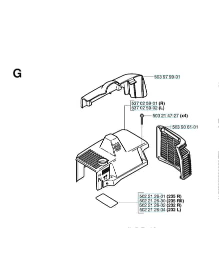 Husqvarna 232R - 2006-2006 - Housing