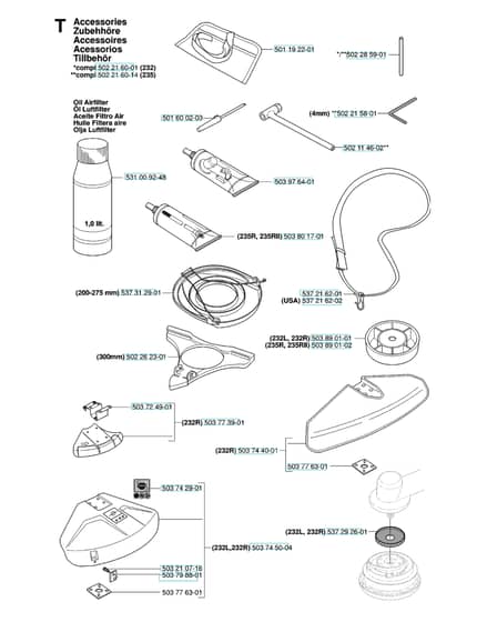 Husqvarna 232R - 2006-2014 - Accessories