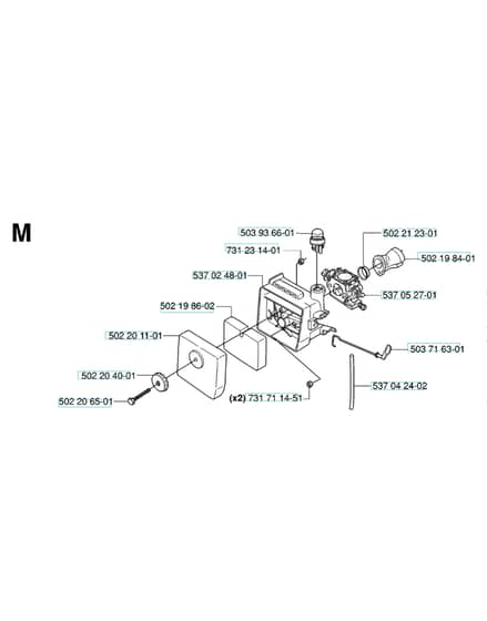 Husqvarna 232R - 2006-2014 - Carburetor & Air Filter