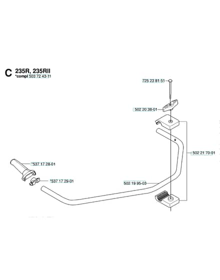 Husqvarna 232R - 2006-2014 - Handle