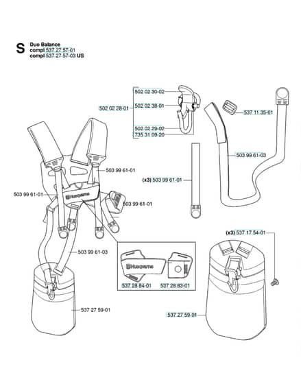 Husqvarna 232R - 2006-2014 - Harness