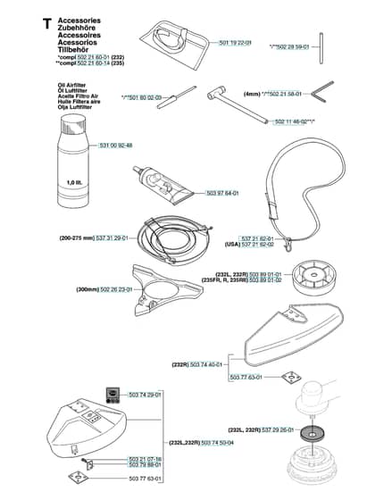Husqvarna 232R - 2014-Current - Accessories