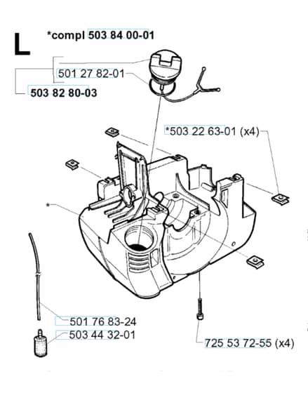 Husqvarna 232RD - 1998-2000 - Crankcase