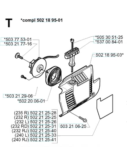 Husqvarna 232RD - 2000-Current - Starter