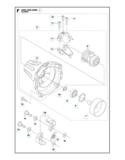 Husqvarna 233R - Clutch
