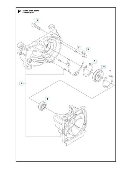 Husqvarna 233R - Crankcase