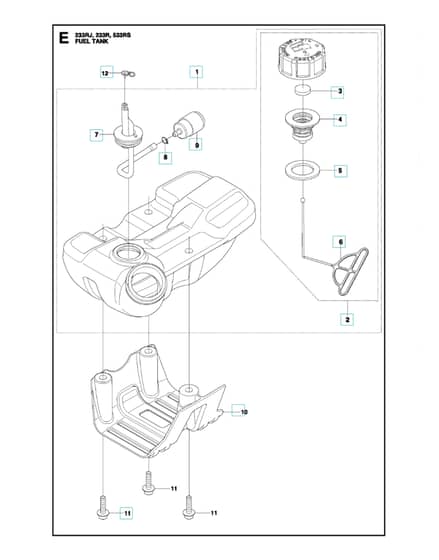 Husqvarna 233R - Fuel Tank