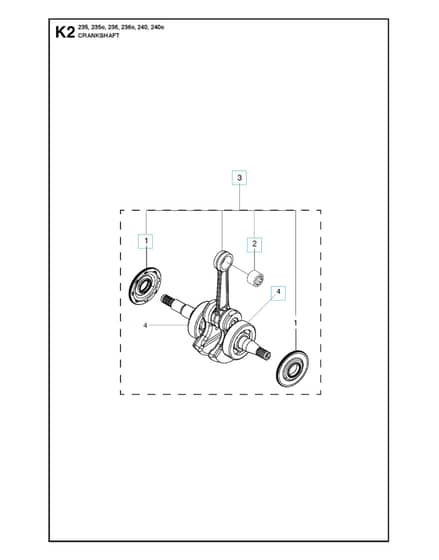 Husqvarna 235 - 2014-Current - Crankshaft 2