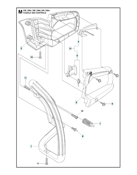 Husqvarna 235 - 2014-Current - Handle & Controls