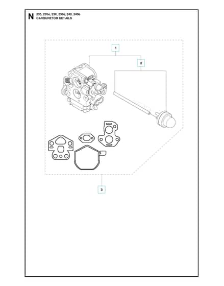 Husqvarna 235E - 2014-Current - Carburetor Details
