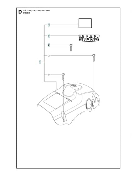 Husqvarna 235E - 2014-Current - Cover