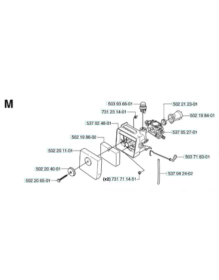 Husqvarna 235FR - 2007-2009 - Carburetor & Air Filter