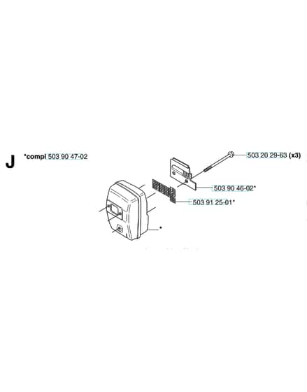 Husqvarna 235FR - 2007-2009 - Muffler