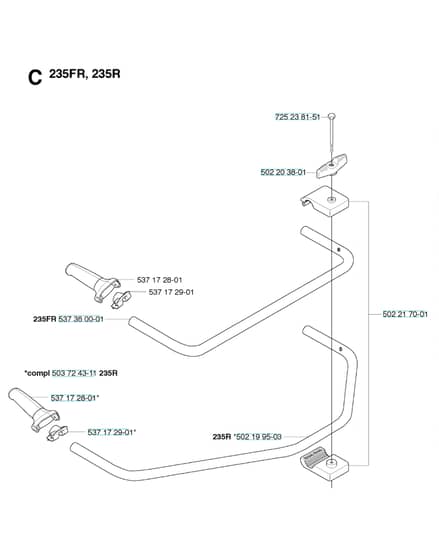 Husqvarna 235FR - 2009-Current - Handle
