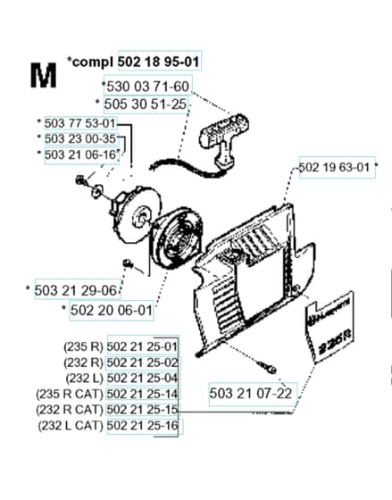 Husqvarna 235R-CAT - 1995-Current - Starter