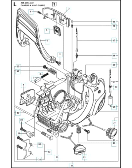 Husqvarna 236E-SERIES - Chassis